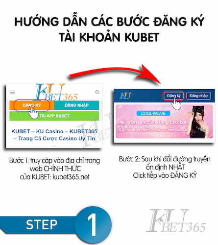 bước 1 đăng ký tài khoản kubet