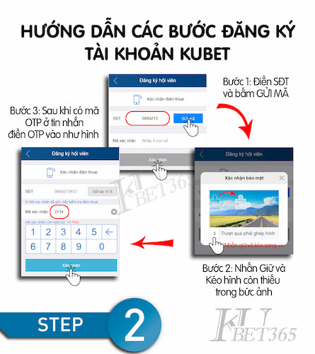 bước 2 đăng ký tài khoản kubet
